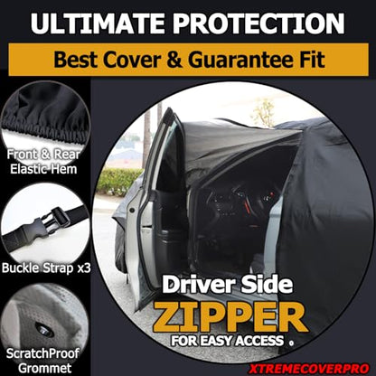 All Weather Waterproof car Cover Good for rain Snow uv Protection dust mid