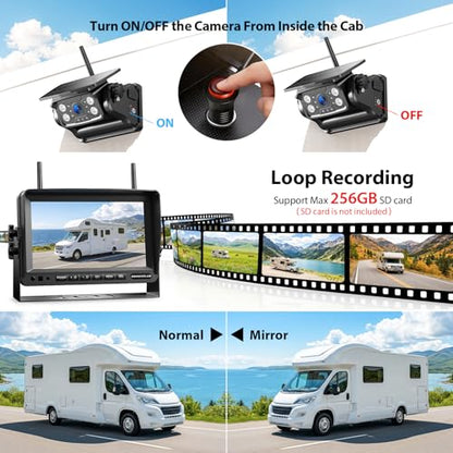 Magnetic Solar Wireless Backup Camera System