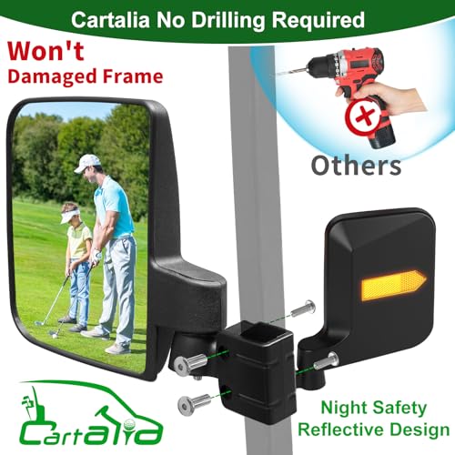 Golf Cart Mirrors Kit for EZGO Club Car Yamaha