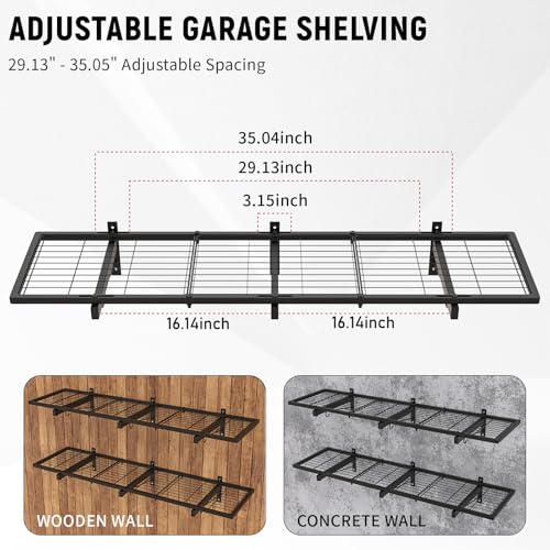 2 Pack Garage Wall Shelves (2 Count)