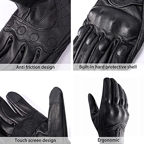 Women Touchscreen Motorcycle Racing Gloves GL016 Black M