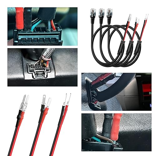 Radar Detector Mount+Rearview Mirror Hard Wire Power Cord kit 16"