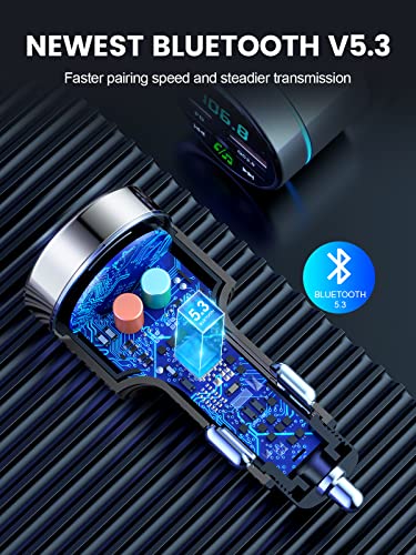 FM Transmitter for Car Bluetooth 5.3