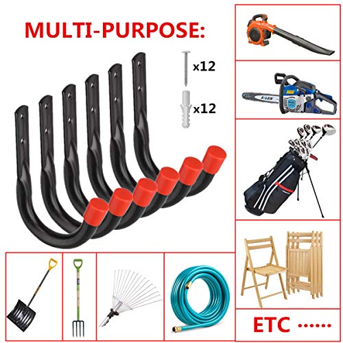 Heavy Duty Utility Garage Storage Hooks (6 Count)