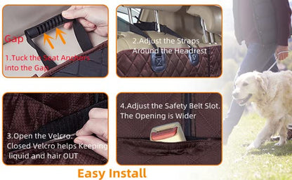 Dog Car Seat Cover for Back Seat Cover for Kids
