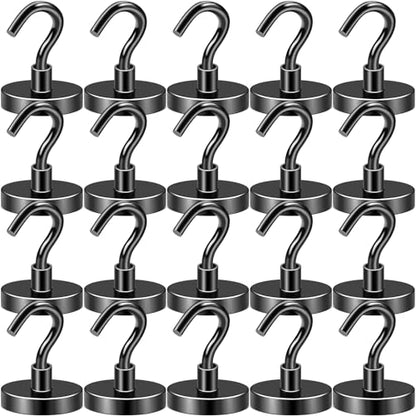 Magnetic Hooks 20pcs 120lbs Cruise Essentials 2026 Magnet Hook Black (20 Count)