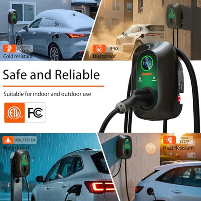 Level 2 EV Charger 48 Amp Hardwired J1772 Wall