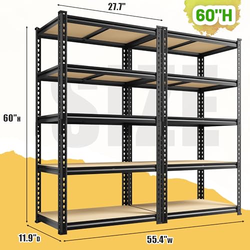 2 Pack Storage Shelves Adjustable and Wobble (2 Count)