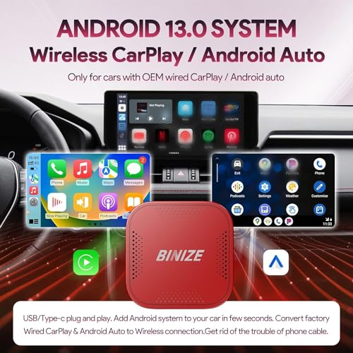Wireless CarPlay Android AUTO Multimedia Video Box Android 13