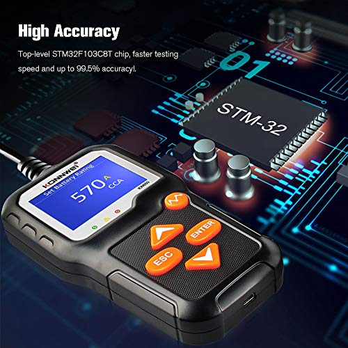 KW650 6V 12V Car Battery Tester