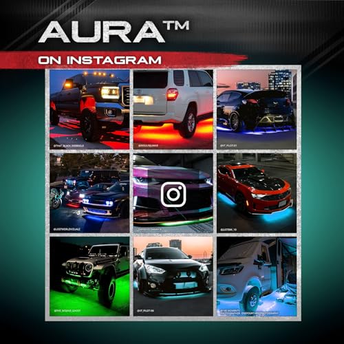 Aura Pro RGB Aluminum Car Underglow Kit with App & Remote Control (4 Count)
