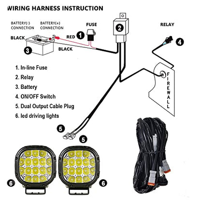 4 Inch 160W Round LED Offroad Lights Driving Spotlights Fog Light