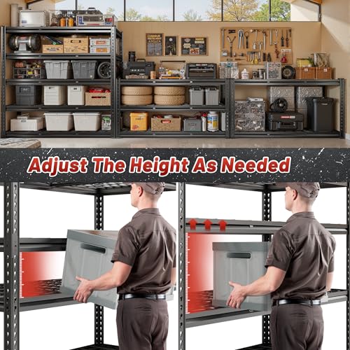 5 Tier Heavy Duty Storage Shelves for Garage Basement Warehouse