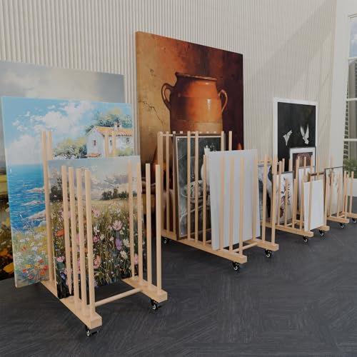 Art Storage Rack on Wheels