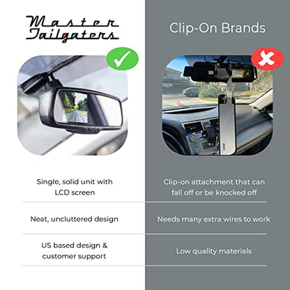 8" OEM Frameless Rear View Mirror with 7" LCD Screen