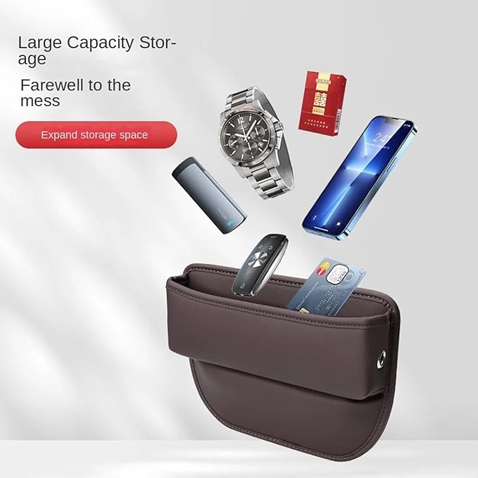 for Tesla Model 3 Y X S Car Side Seat Crevice Storage Pocket Box Built-in Cover Water Cup Key Phone Holder Organizer