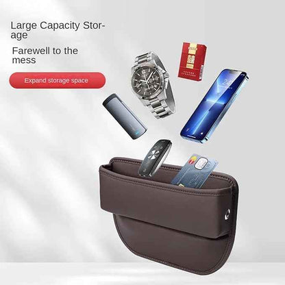 for Tesla Model 3 Y X S Car Side Seat Crevice Storage Pocket Box Built-in Cover Water Cup Key Phone Holder Organizer