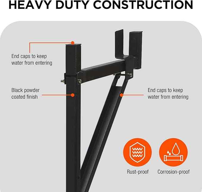 Rockland Extendable Truck Ladder Rack, 39" x 7" x 51.2", 250 LBS Capacity, Steel Truck Rack with Adjustable arm from 19" - 32", Ladder Rack for Truck