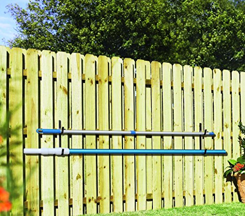 Pool Pole Hanger Premium Black Aluminium Holder Set (4 Count)