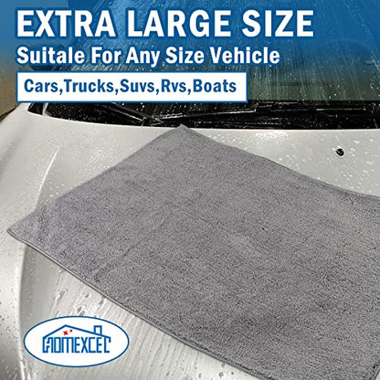 Professional Large Microfiber Car Drying Towels 2 Pack (2 Count)