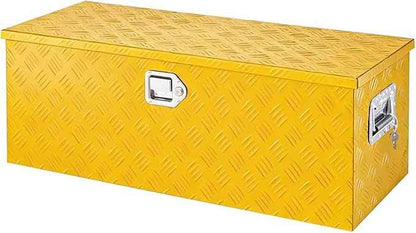 Aluminum Truck Bed Tool Box 30'', Lockable Pickup Toolbox with Gas Lift Lid, Large Storage Chest with Organizer for Small Parts, Weatherproof Heavy Duty Steel Aluminum Tool Box for Work Truck, RV