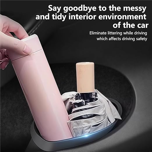 GGCLIMAX Car Organizers and Storage Compatible with Tesla Model 3/Y 2025 Car Door Trash Can Silicone Door Storage Box Garbage Can 2024 Model 3/Y Car Accessories