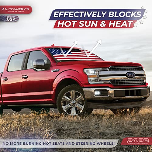Truck Windshield Sun Shade with Storage Pouch & Anti