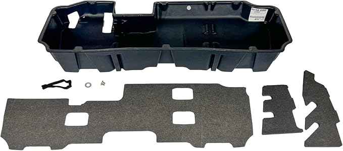 DU-HA DuHa 10400 Under Seat Storage fits 2019-2026 Silverado/Sierra Light Duty Crew Cab & 2020-2026 Heavy Duty Crew Cab (New Body Style) | Black Heavy Duty Back Seat Organizer