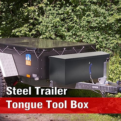 Black Steel Trailer Tongue Truck Box 35 x 12.2 x 11.8 Inch