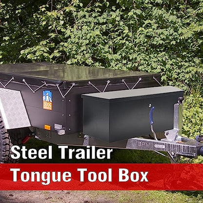 Black Steel Trailer Tongue Truck Box 35 x 12.2 x 11.8 Inch