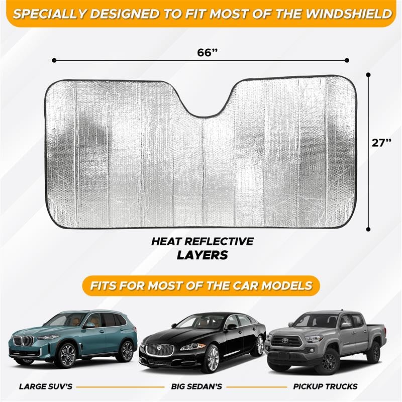 Accordion Foldable Windshield Sun Shade
