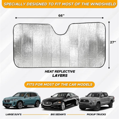 Accordion Foldable Windshield Sun Shade