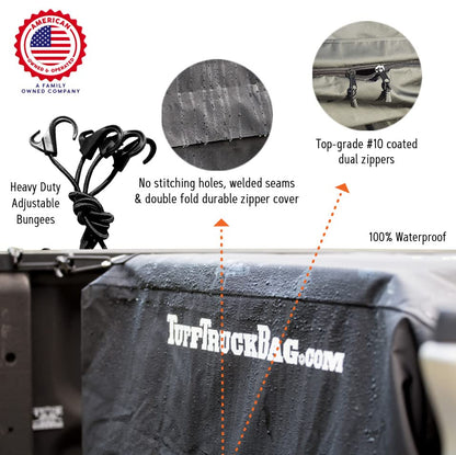Black Waterproof Truck Bed Cargo Carrier