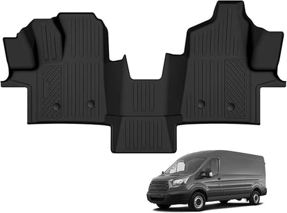 Custom Fit Floor Mats for Ford Transit 2022-2025, All Weather TPE Floor Liners, Odorless Full Set Interior Accessories