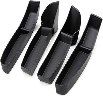 4Pcs Car Door Side Storage Box Compatible for Tesla Model 3 Model Y 2022 Interior Door Handle Organizer TrayCompatible for Tesla Model Y 2023 Accessories (Color : 4pcs Model 3)