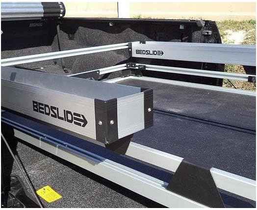 Bedslide Bedbin Side Kix Truck Bed Organizer, Storage Bin Attachments, 2 Boxes for Additional 7x44 Inches of Space on Each Side, Silver