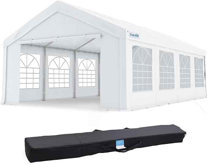Quictent 10x30 Party Tent Heavy Duty Outdoor Canopy Tent Carport Wedding Event Shelter BBQ Wedding Tents for Parties with Storage Bags(Church)