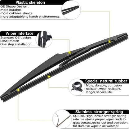 AUTOBOO 22"+21" Windshield Wipers with 12" Rear Wiper Blade Replacement for Dodge Durango 2011 2012 2013 2014 2015 2016 2017 2018 2019-2023, Jeep Grand Cherokee-Original Factory Quality (Pack of 3)
