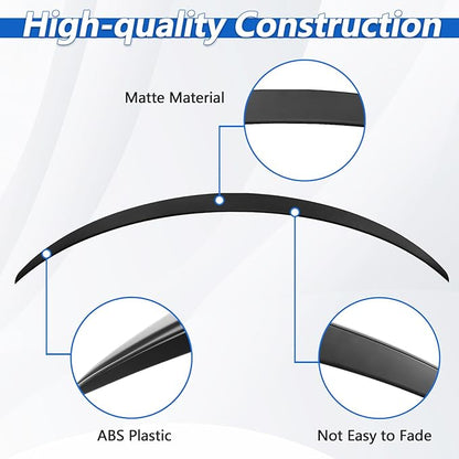 Spoiler Compatible with 2020-2024 Tesla Model Y Matte Black ABS Plastic Rear Trunk Lip Rear Spoiler Wing Model Y Accessories