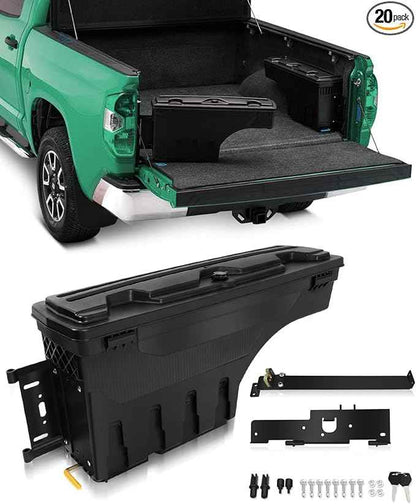 SCITOO Truck Bed Tool Box for Jeep Gladiator 2020 2021 2022 2023 Left Driver Side,Multi-Compartment Dividers Organized Storage,Heavy Duty & No-Drill Installation