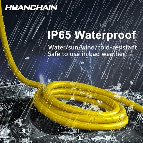 Indoor Outdoor Yellow Extension Cord 60 FT Waterproof 16