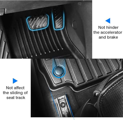 KUST Custom Fit Floor Mats for Chevy Equinox/GMC Terrain 2018-2024 (No for EV), All Weather TPE Rubber Car Mats for Equinox Accessories Front Rear 2 Row Liners, High Edges Non-Slip