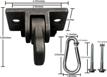 Heavy Duty White Metal Color Swing Hangers Screws Bolts Included Over 5000 lb Capacity Playground Porch Yoga Seat Trapeze Wooden Sets Indoor Outdoor (4 Pack)