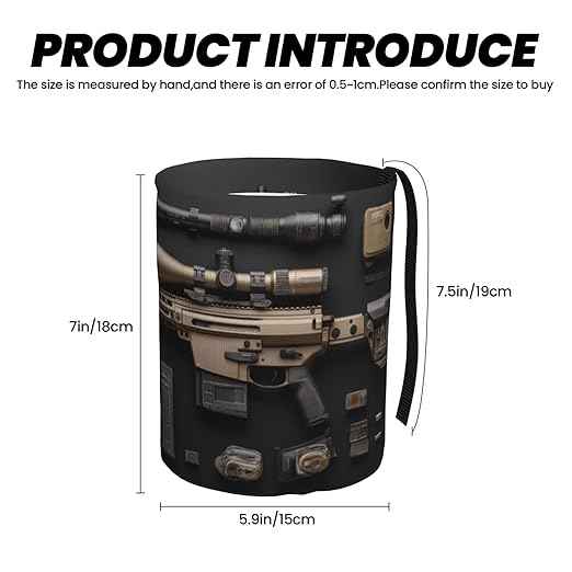 Gun Military Gear Arsenal Set Car Trash Can Waterproof Hanging Trash Bin Collapsible Garbage Can for Car Accessories Travel Camping Kitchen Home
