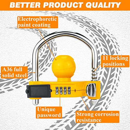 1 Pack Universal Hitch Lock with Combination Lock