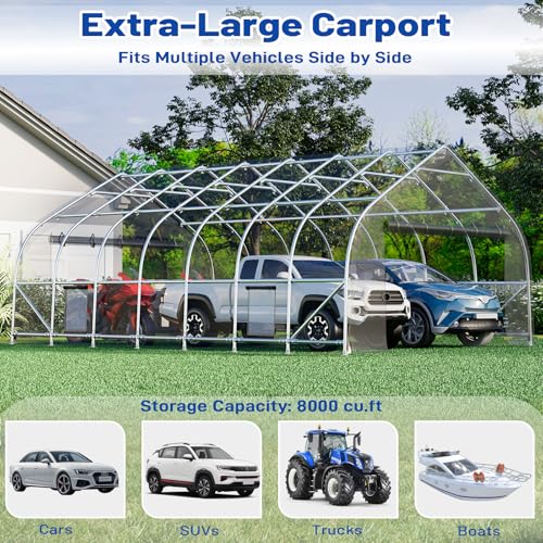 20x30 FT Reinforced Heavy Duty Carport