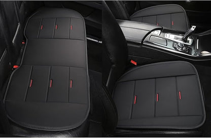 West Llama Bottom Seat Covers, Include 1 Pair Front Seat Protector and 1 Rear Seat Cover, Universal PU Leather Seat Covers for 90% Cars (Black)