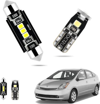 EASY EAGLE LED Interior Car Lights for Toyota-Prius-2004-2009: 11 Piece Kit White LED Light Bulbs - Super Bright 6000K + Install Tool