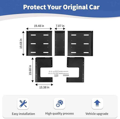 RT-TCZ Rear Trunk Cargo Rack Basket for Jeep Wrangler JKU (2007-2017) & JLU (2018+), 4 Door Interior Storage Shelf, Black Aluminum Alloy & Stainless Steel, 3PCS Assembled Pallet