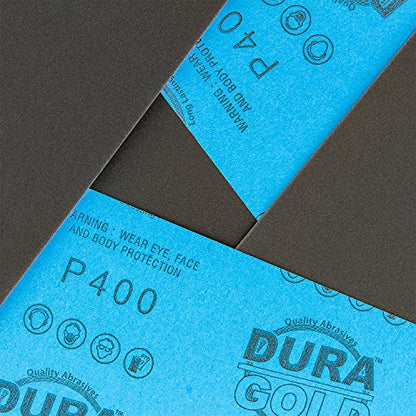 Premium 400 Grit Wet or Dry Sandpaper Sheets (25 Count)